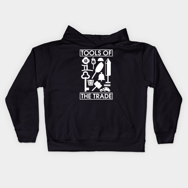 Tools of the Trade (Dark) Kids Hoodie by Ahnix